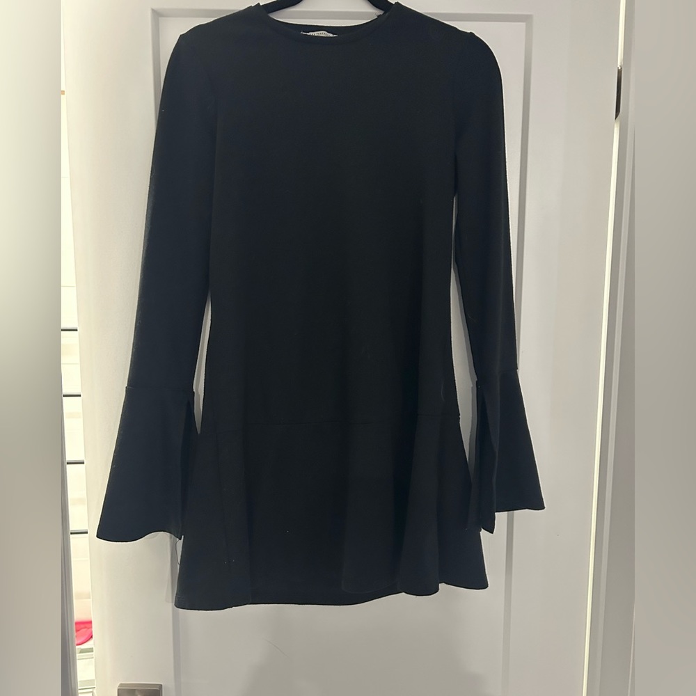 Zara Bell Sleeve Midi Shift Dress